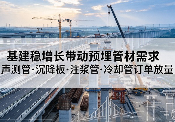 黄埔基建稳增长带动预埋监测管材需求，声测管、沉降板、注浆管订单持续放量